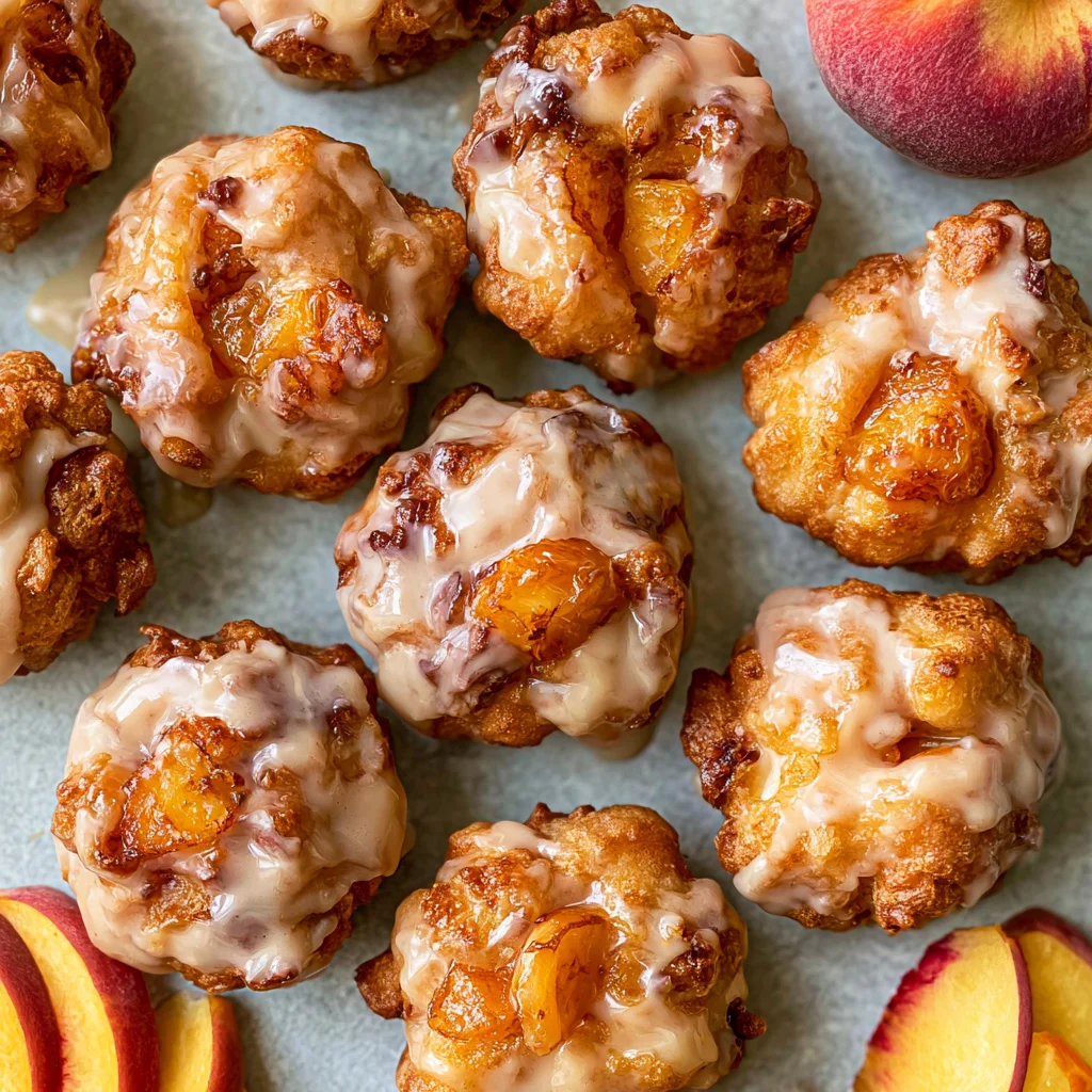 Peach Fritters with Brown Butter Glaze Recipe (Quick & Easy!)