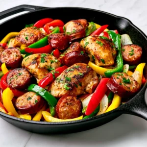 Skillet Chicken and Sausage Recipe (Ready in 30 Minutes!)