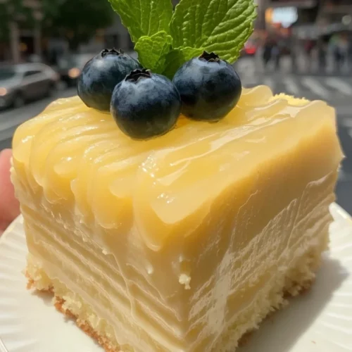 Lemon Blueberry Mousse Cake Recipe (Quick & Easy!)