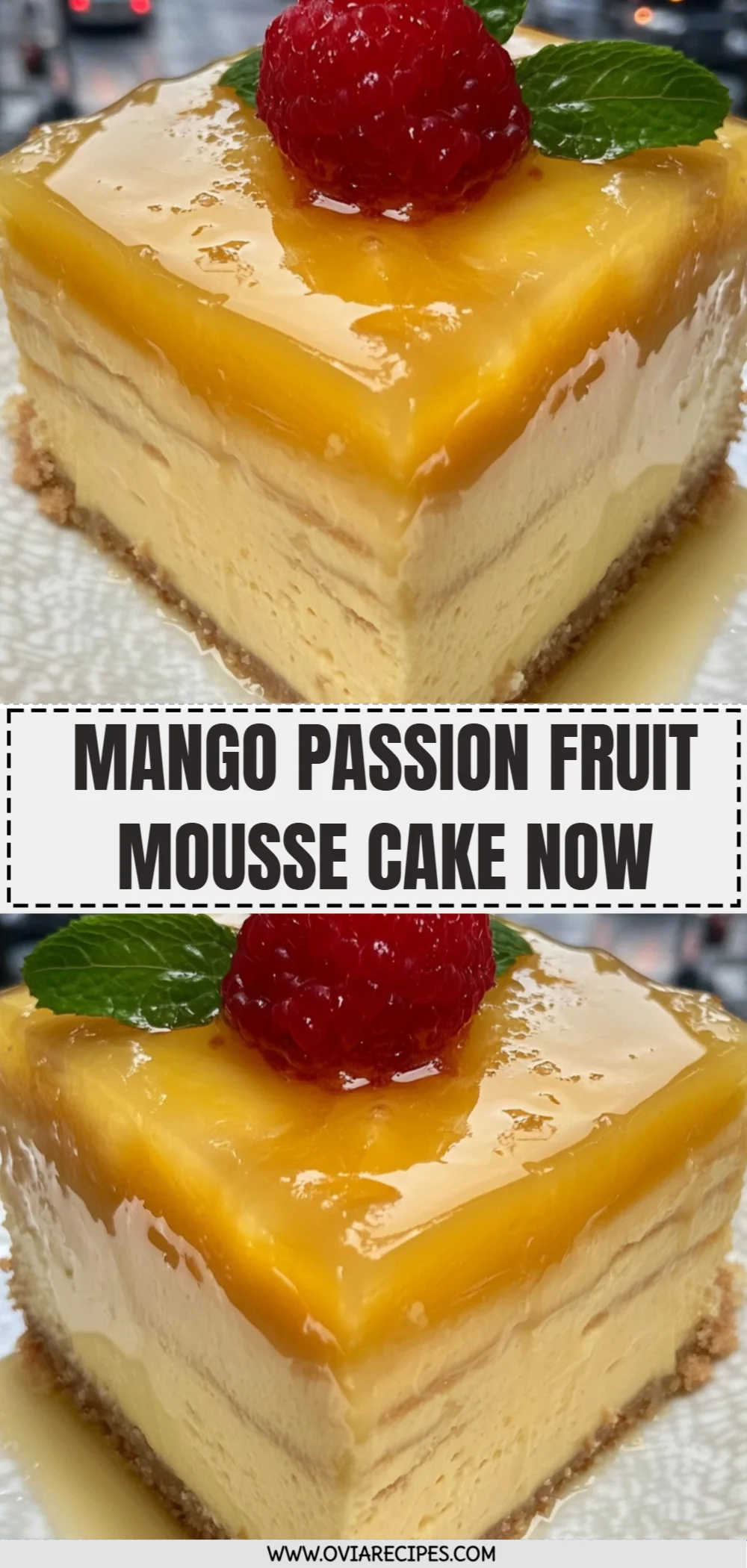 Mango Passion Fruit Mousse Cake Now
