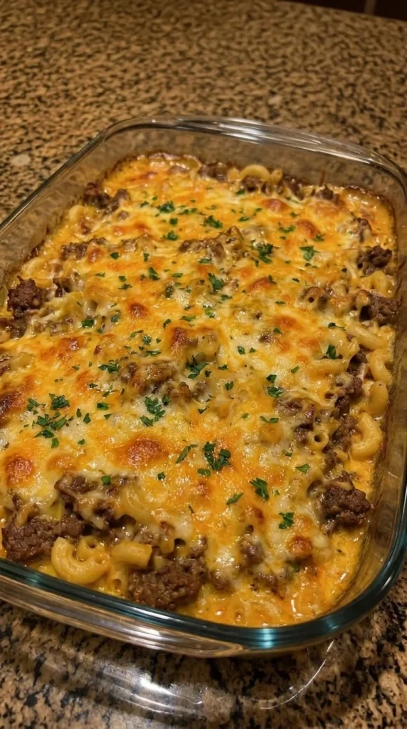 Beef and Cheddar Casserole