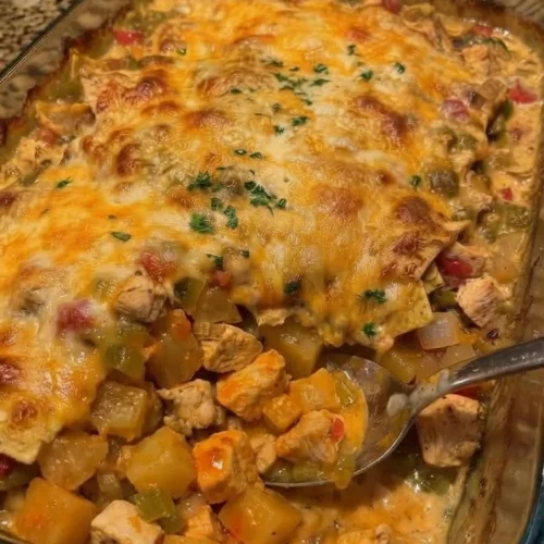 Buffalo Chicken and Potato Casserole