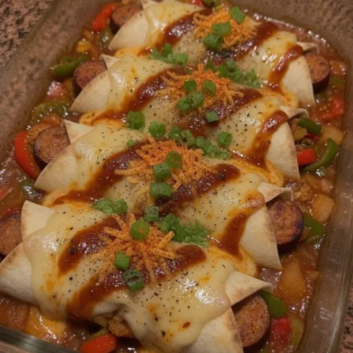 Cajun Sausage Pepper Jack Wrap Melts