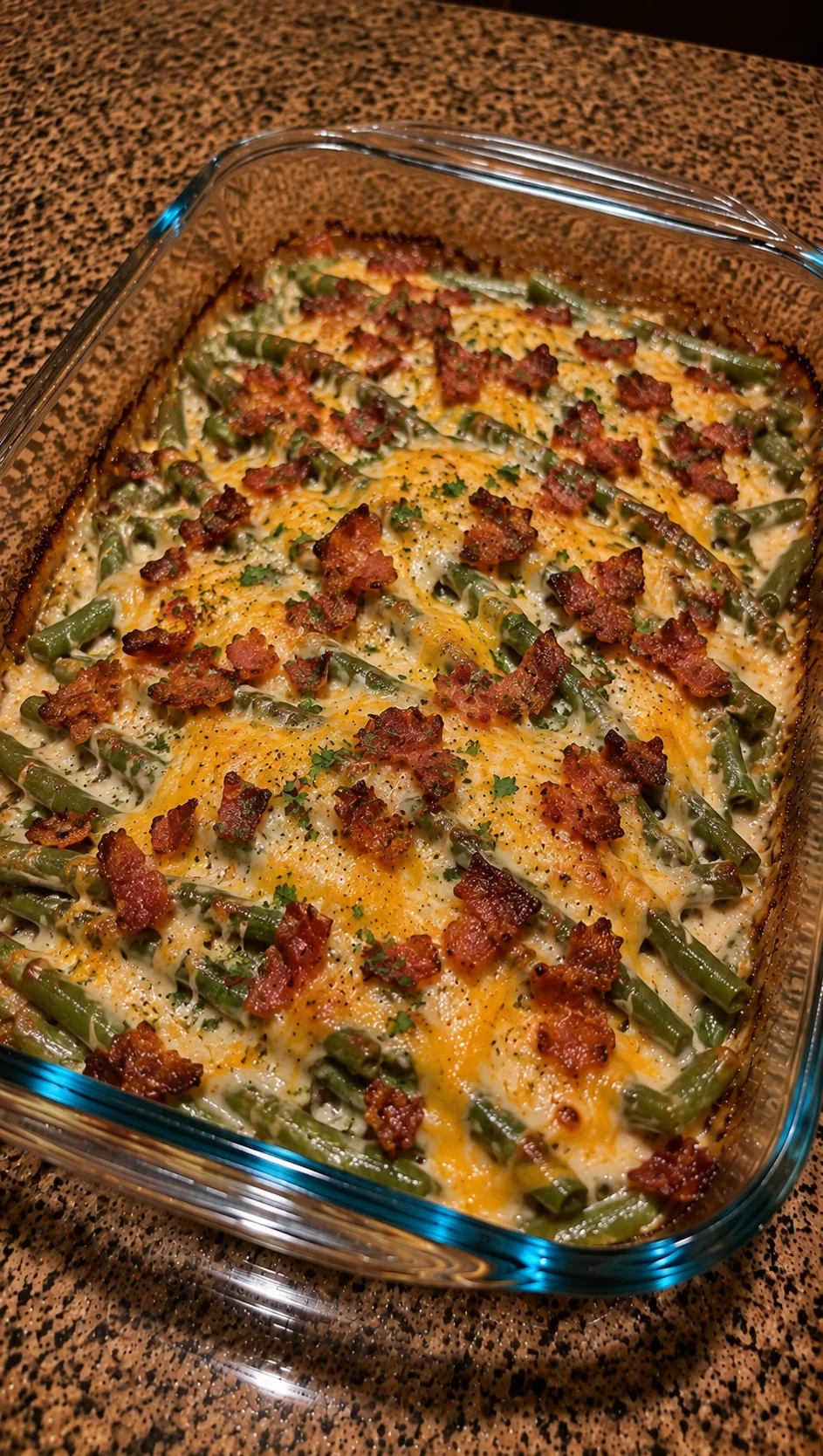 Cheesy Bacon Ranch Green Beans