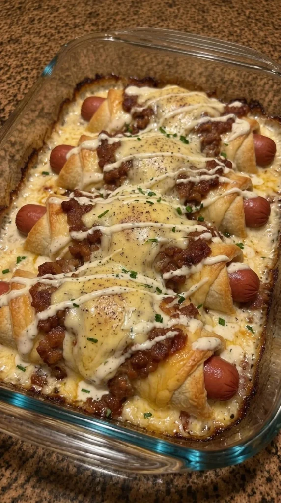 Cheesy Bacon Ranch Hot Dog Wrap Melts