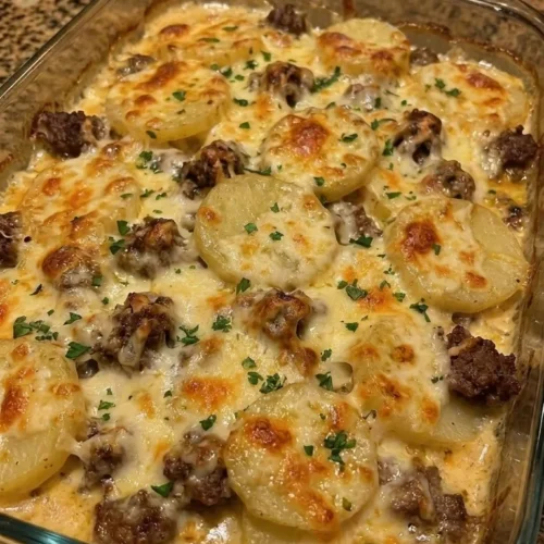Cheesy Beef and Potato Casserole