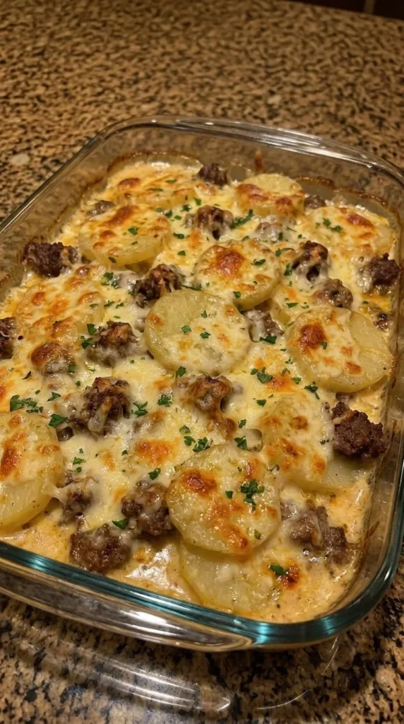 Cheesy Beef and Potato Casserole