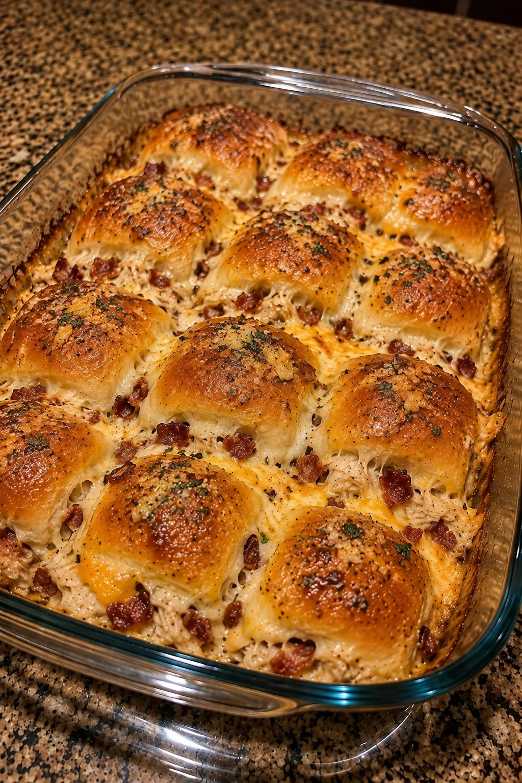 Cheesy Chicken Bacon Ranch Sliders