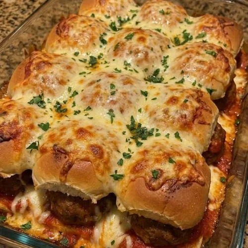 Cheesy Meatball Sub Sliders