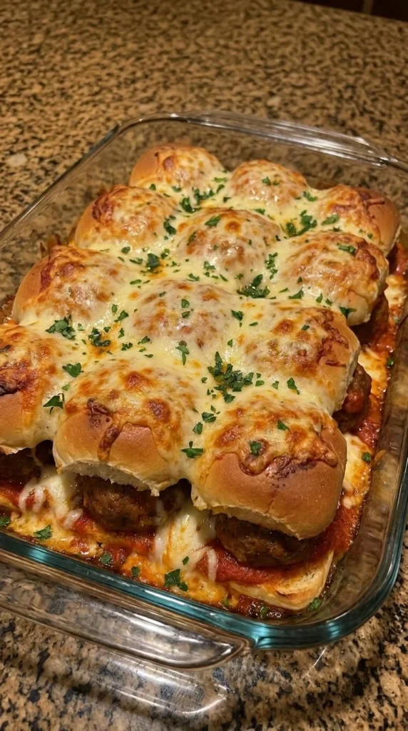 Cheesy Meatball Sub Sliders