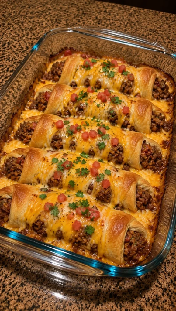 Cheesy Taco Crescent Rolls