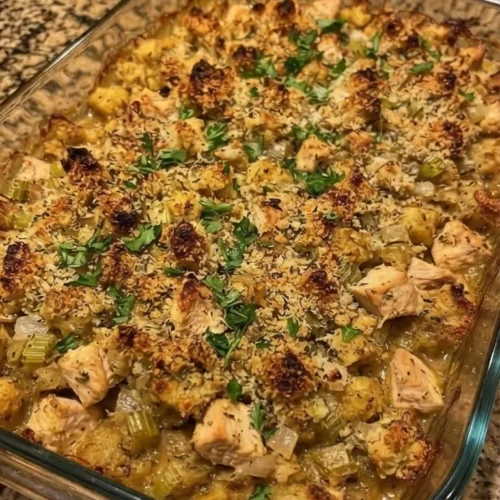 Chicken and Stuffing Casserole