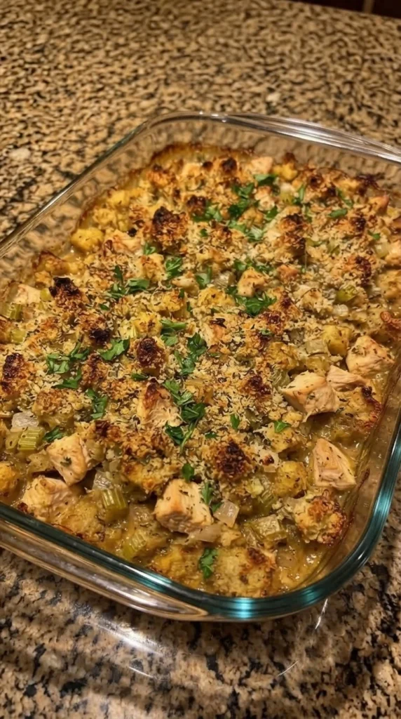 Chicken and Stuffing Casserole