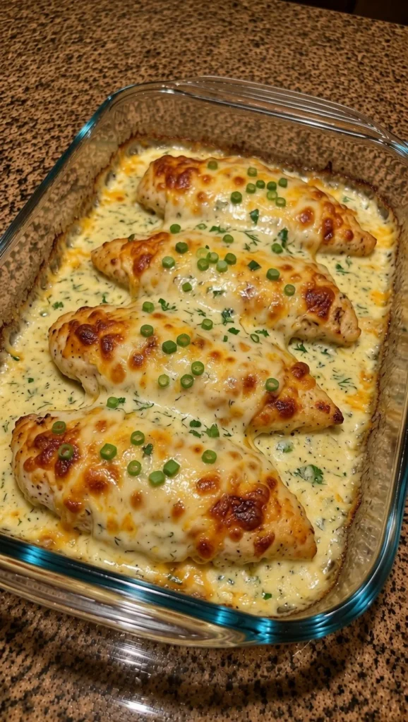 Creamy Cheesy Baked Ranch Chicken