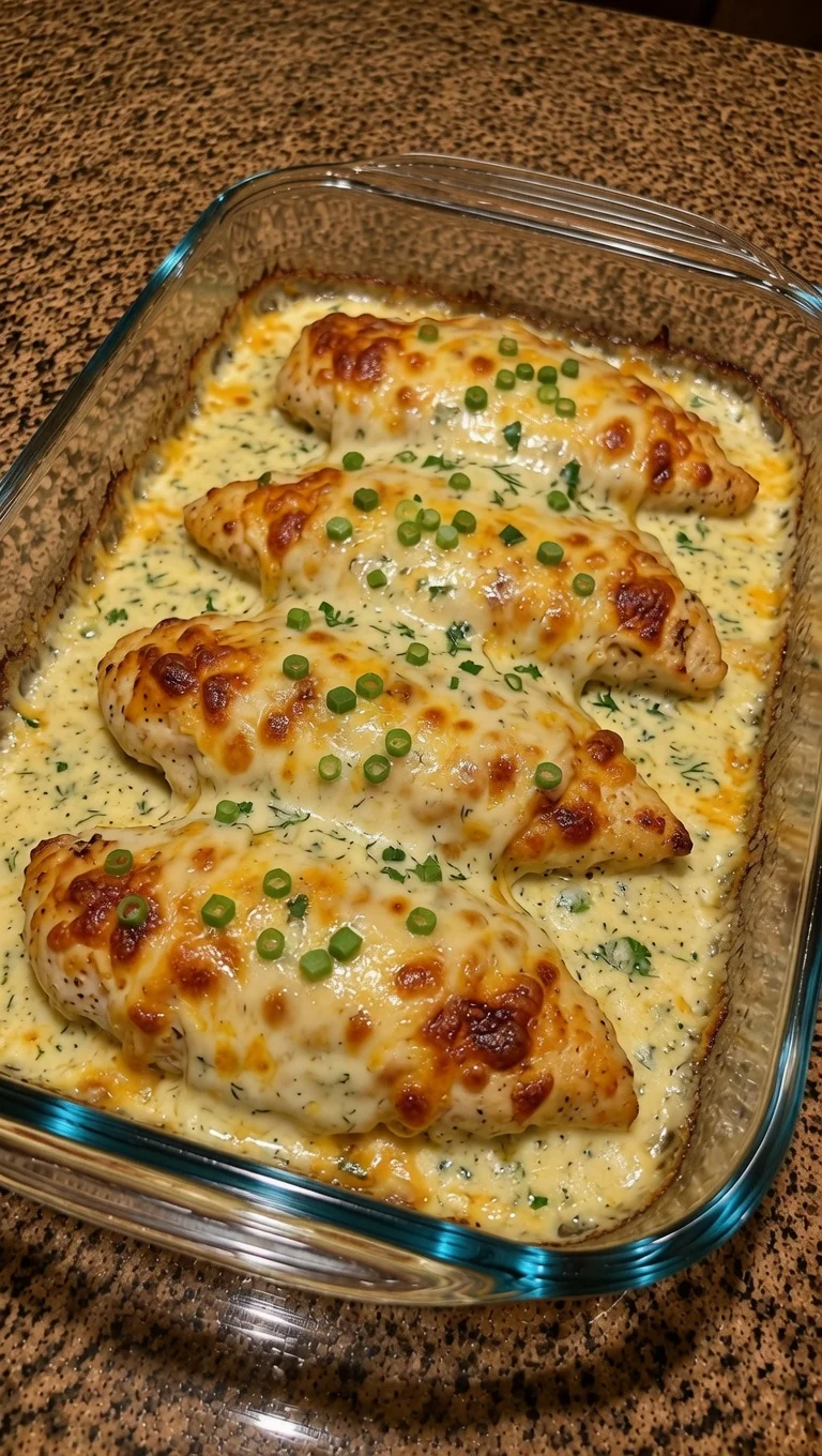 Creamy Cheesy Baked Ranch Chicken