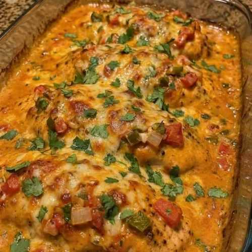 Creamy Salsa Chicken Casserole