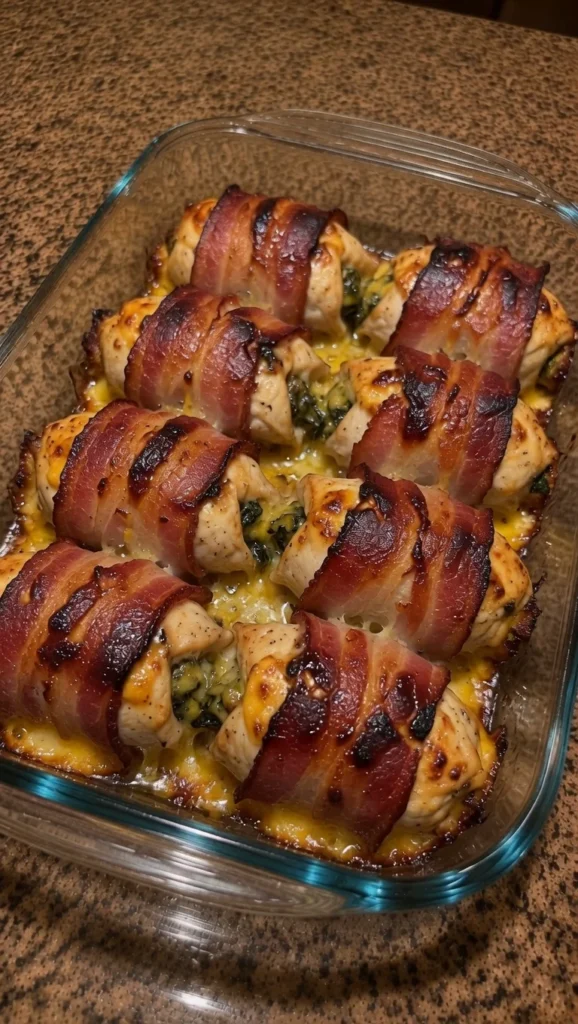 Crispy Bacon-Wrapped Stuffed Chicken