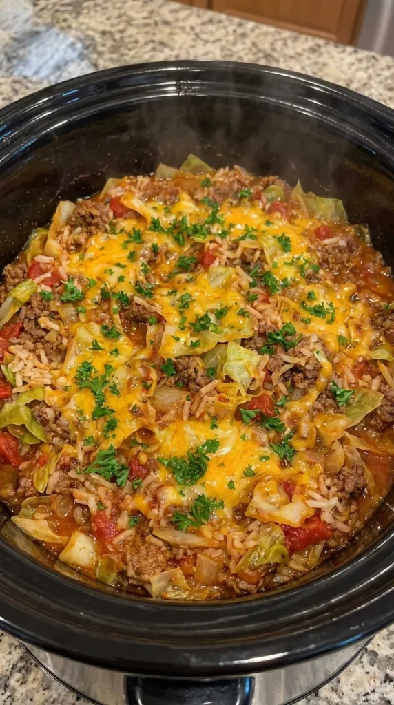 CROCKPOT CABBAGE ROLL CASSEROLE
