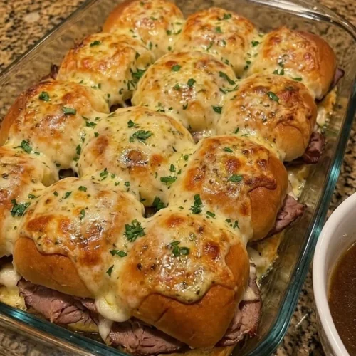 French Dip Roast Beef Sliders