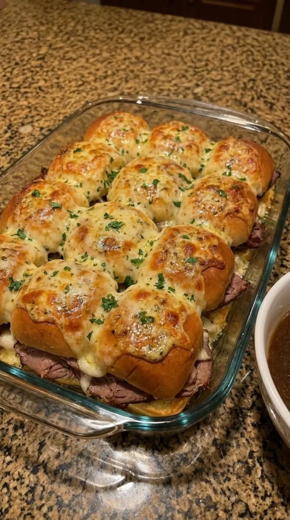 French Dip Roast Beef Sliders