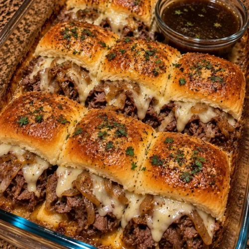 French Dip Roast Beef Sliders