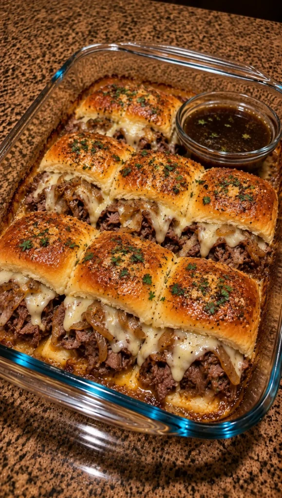 French Dip Roast Beef Sliders