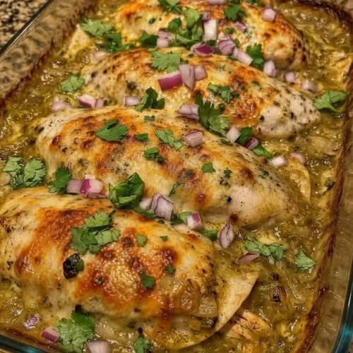Green Chile Chicken Enchilada Casserole