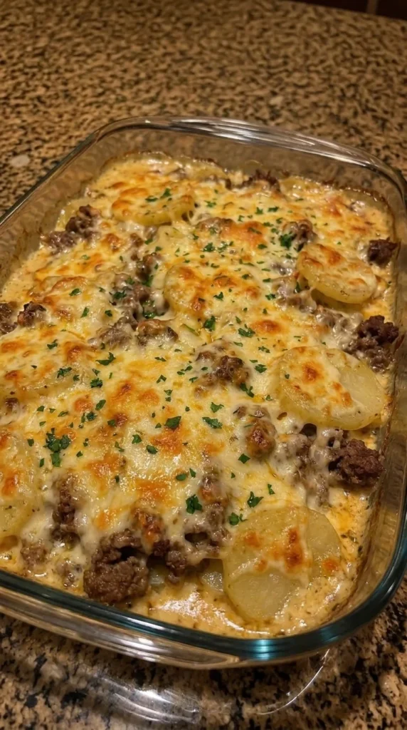 Ground Beef and Potato Casserole
