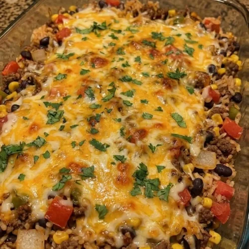 Mexican Beef and Rice Casserole
