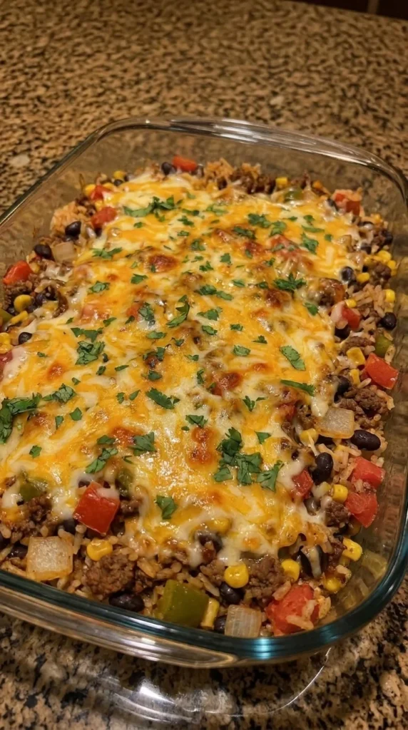 Mexican Beef and Rice Casserole