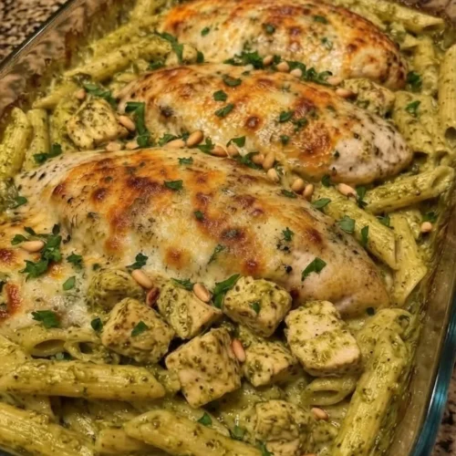 Pesto Chicken Penne Casserole