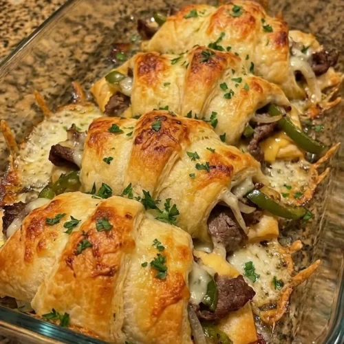 Philly Cheesesteak Crescent Rolls