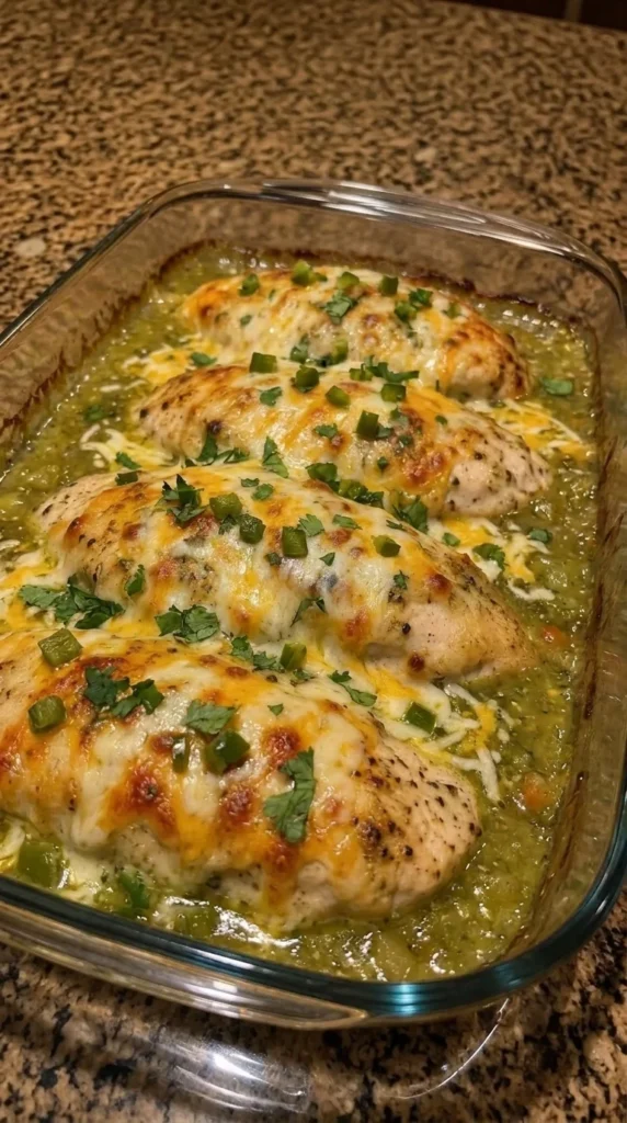 Salsa Verde Chicken Casserole