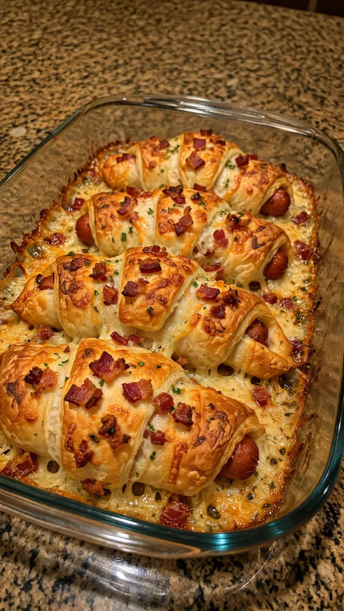 Crispy Bacon Hot Dog Crescent Rolls