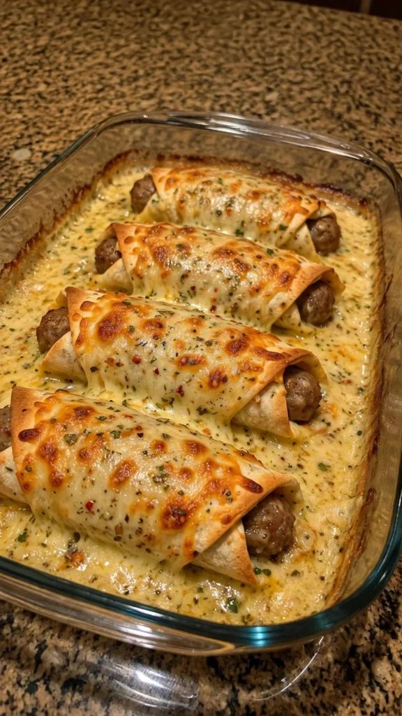 Garlic Butter Italian Sausage Wrap Melts