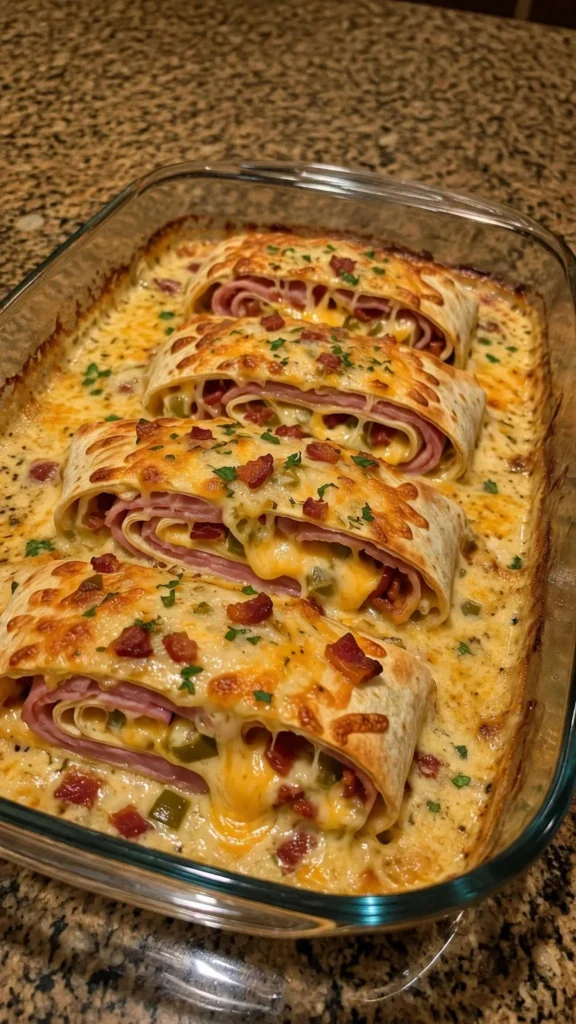 Ham Bacon Pepper Jack Wrap Melts