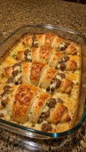 Loaded Italian Sausage Mozzarella Crescent Rolls